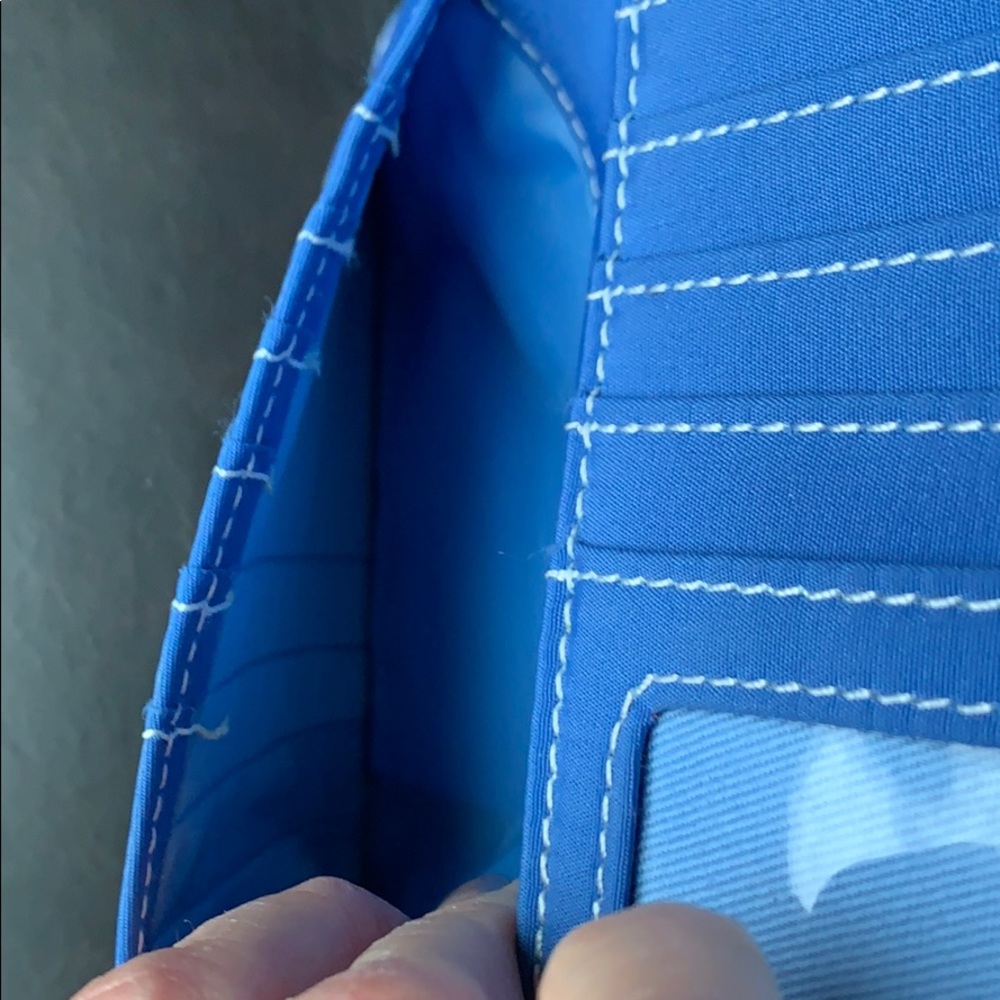 Italian Calfskin Blue Wallet/Wristlet. - Picture 7 of 11